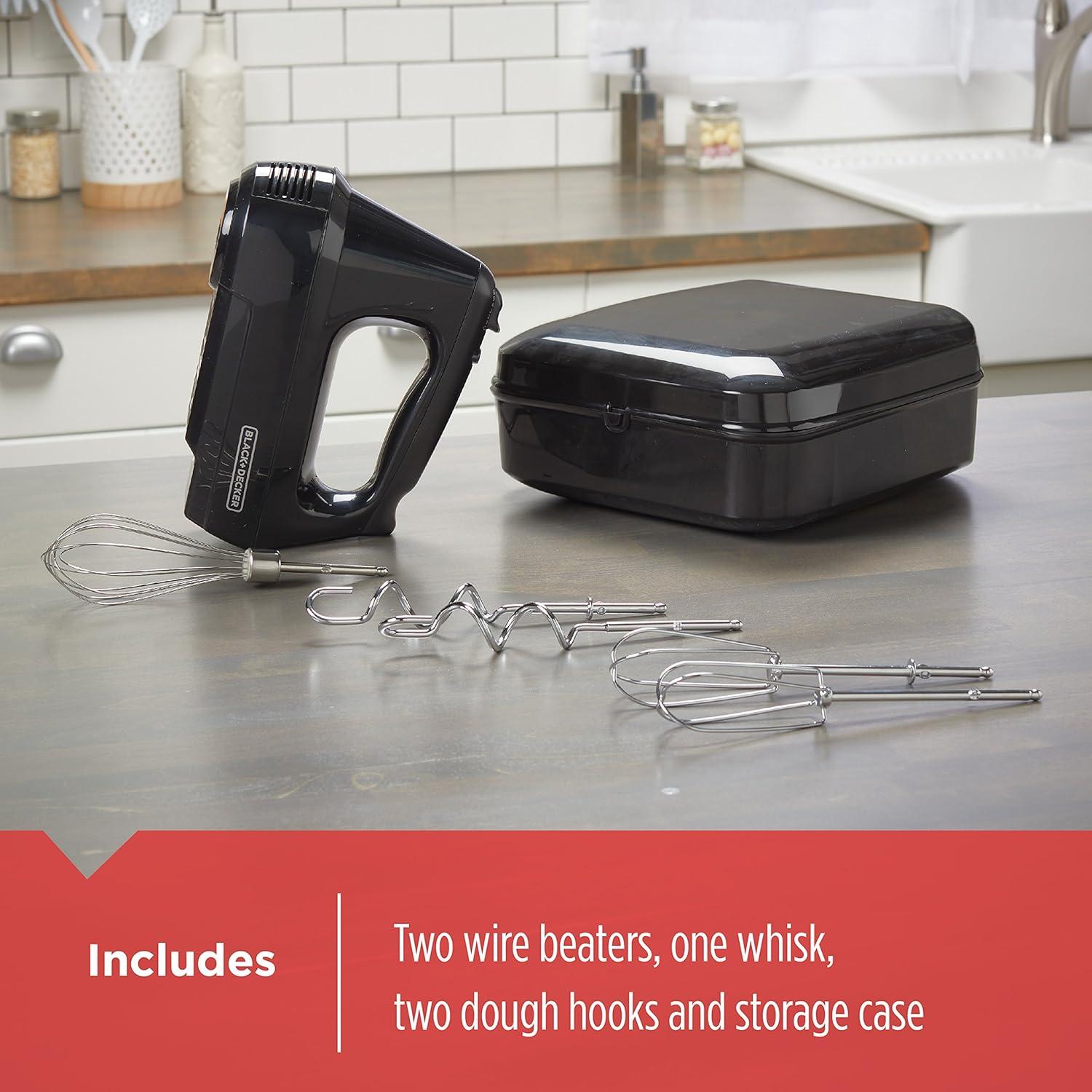 image6Speed Easy Storage Hand Mixer with 5 Attachments amp Storage Case BlackBasic Pack of 2