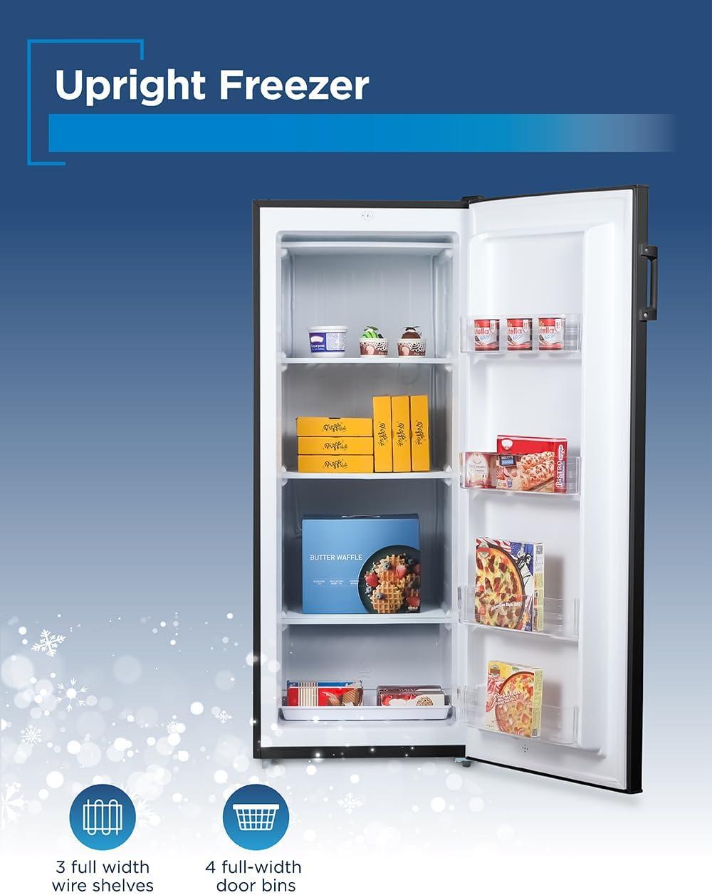 imageBLACKDECKER 14 Cu Ft Convertible Freezer Refrigerator Upright Freezer with Glass Shelves ENERGY STAR rated Frost Free BUC1400XB BlackBlack