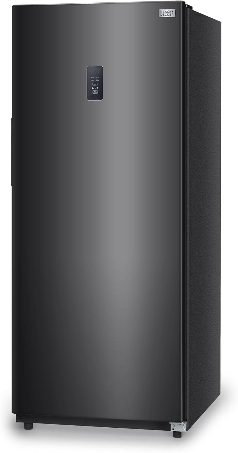 imageBLACKDECKER 14 Cu Ft Convertible Freezer Refrigerator Upright Freezer with Glass Shelves ENERGY STAR rated Frost Free BUC1400XB BlackBlack