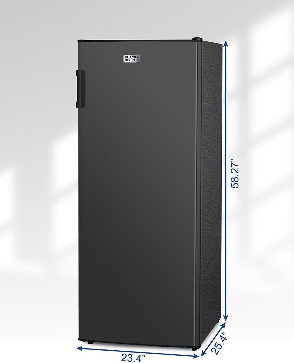 imageBLACKDECKER 14 Cu Ft Convertible Freezer Refrigerator Upright Freezer with Glass Shelves ENERGY STAR rated Frost Free BUC1400XB BlackBlack