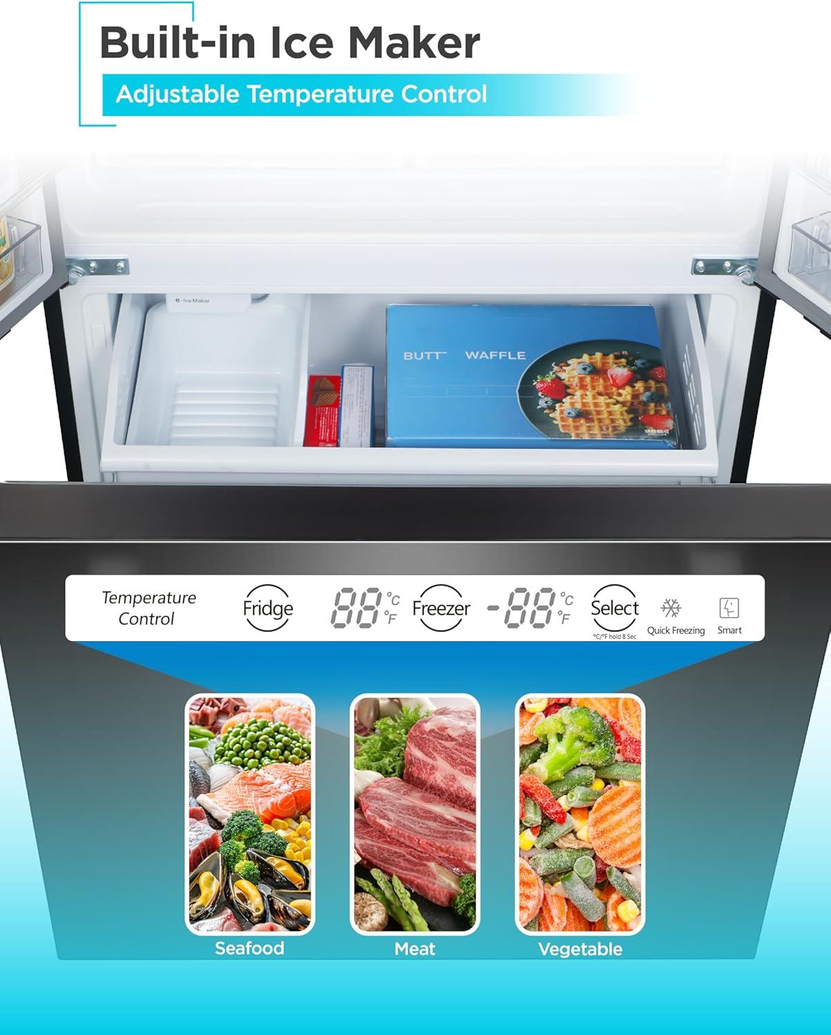 imageBLACKDECKER 14 Cu Ft Convertible Freezer Refrigerator Upright Freezer with Glass Shelves ENERGY STAR rated Frost Free BUC1400XB BlackBlack