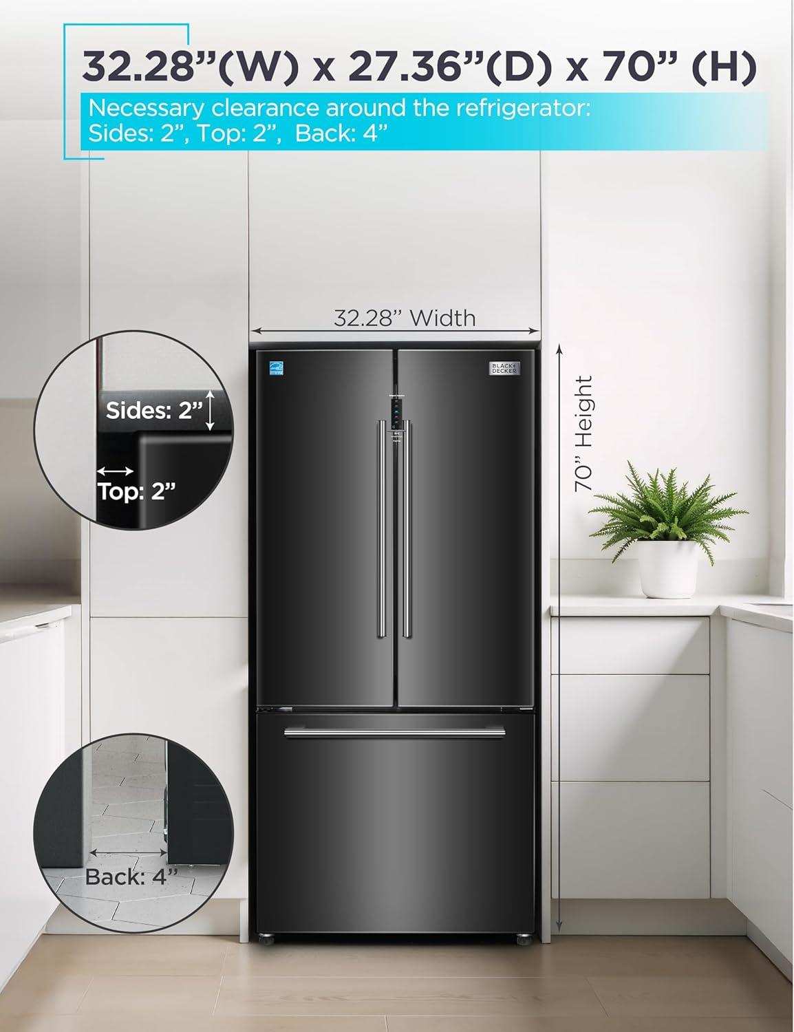 imageBLACKDECKER 14 Cu Ft Convertible Freezer Refrigerator Upright Freezer with Glass Shelves ENERGY STAR rated Frost Free BUC1400XB BlackBlack