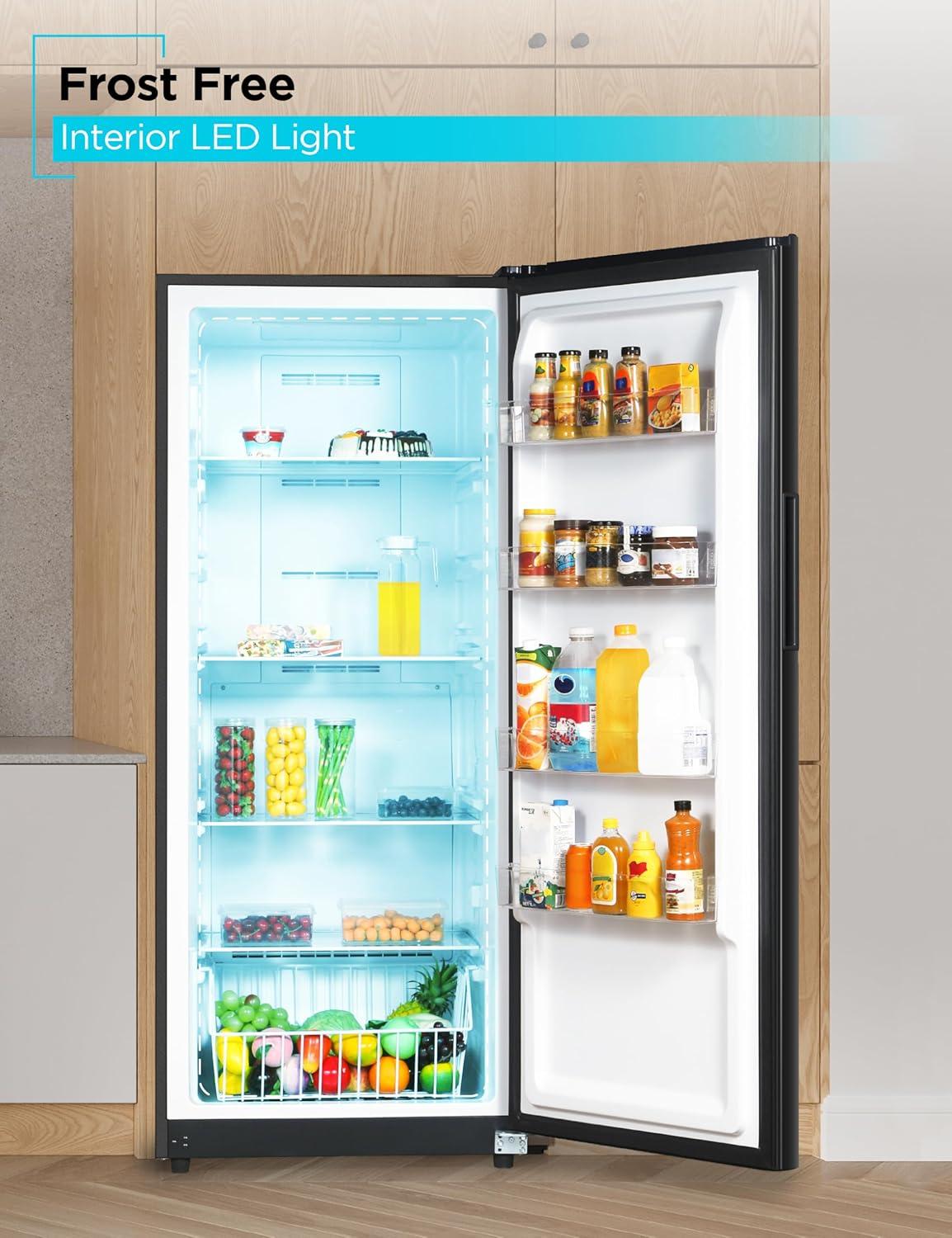 imageBLACKDECKER 14 Cu Ft Convertible Freezer Refrigerator Upright Freezer with Glass Shelves ENERGY STAR rated Frost Free BUC1400XB BlackBlack