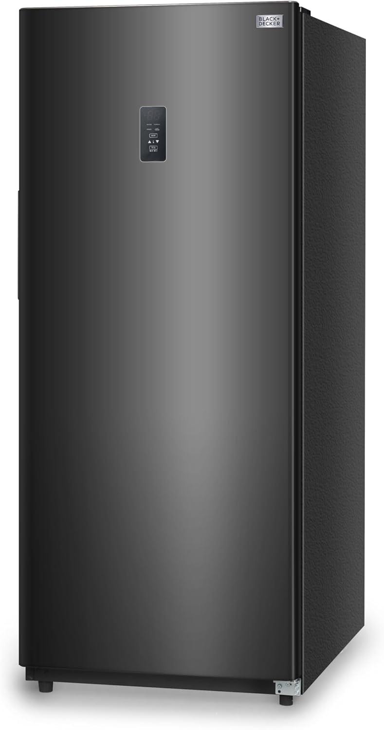 imageBLACKDECKER 14 Cu Ft Convertible Freezer Refrigerator Upright Freezer with Glass Shelves ENERGY STAR rated Frost Free BUC1400XB BlackBlack
