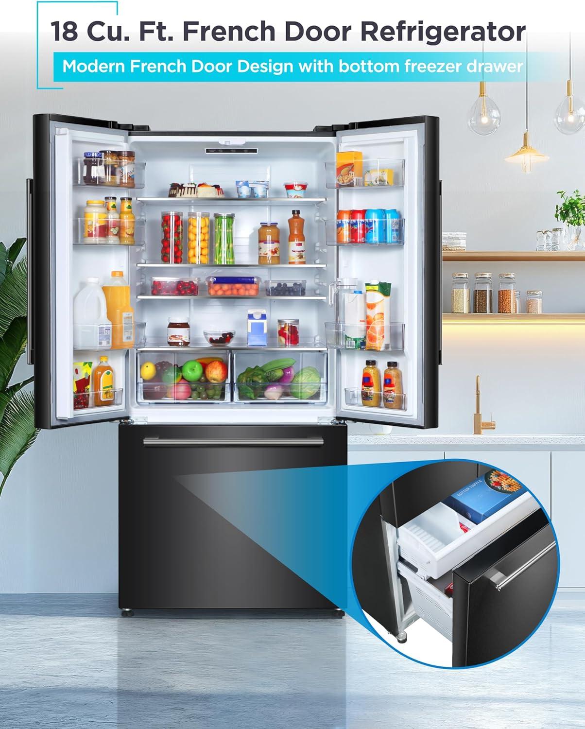 imageBLACKDECKER 14 Cu Ft Convertible Freezer Refrigerator Upright Freezer with Glass Shelves ENERGY STAR rated Frost Free BUC1400XB BlackBlack