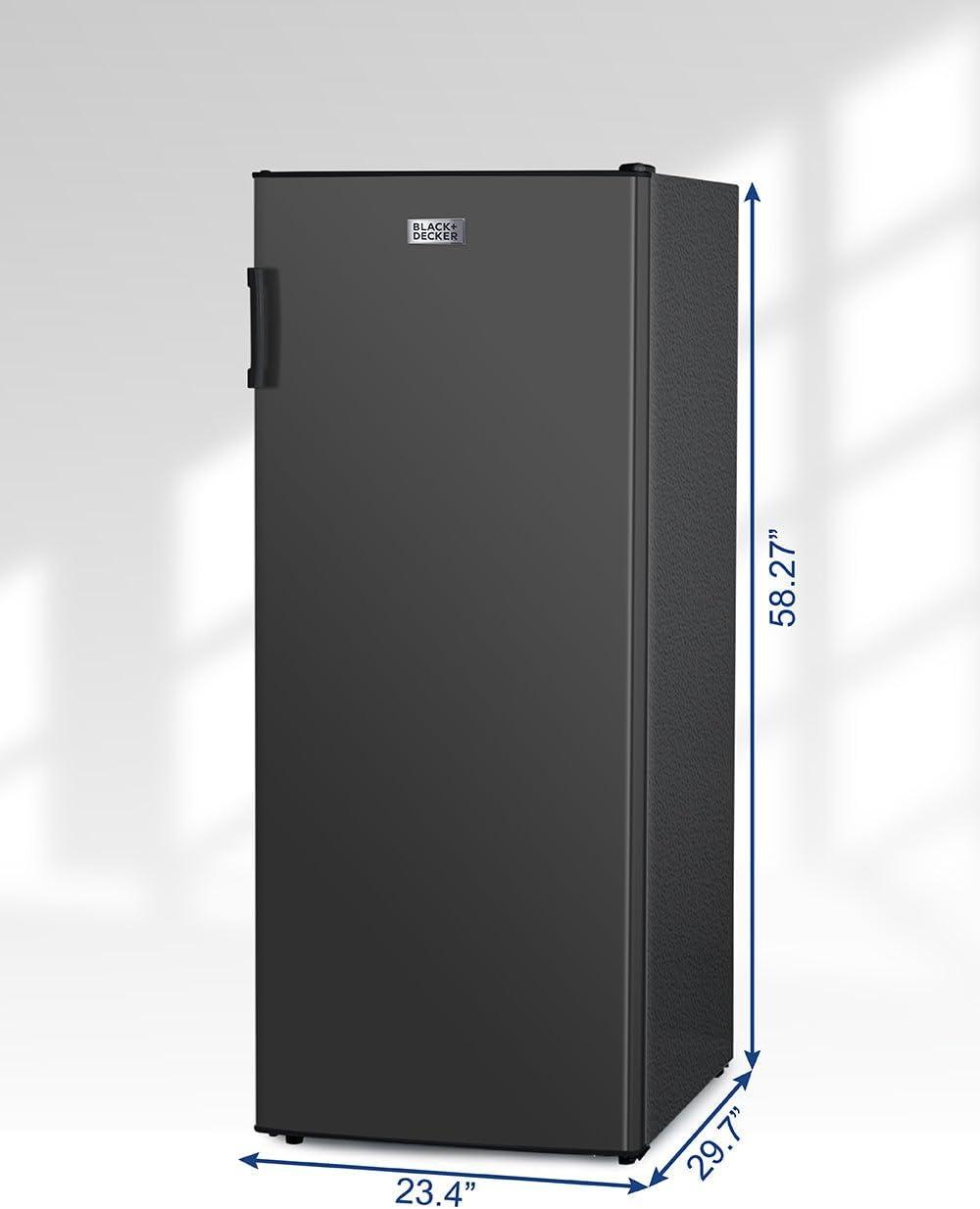imageBLACKDECKER 14 Cu Ft Convertible Freezer Refrigerator Upright Freezer with Glass Shelves ENERGY STAR rated Frost Free BUC1400XB BlackBlack