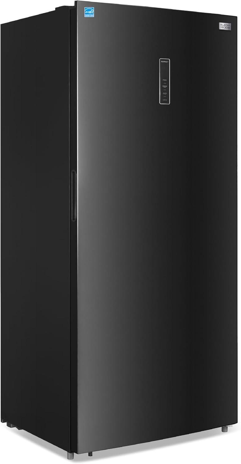imageBLACKDECKER 14 Cu Ft Convertible Freezer Refrigerator Upright Freezer with Glass Shelves ENERGY STAR rated Frost Free BUC1400XB BlackBlack