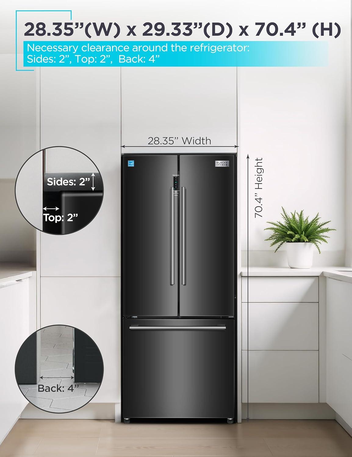 imageBLACKDECKER 14 Cu Ft Convertible Freezer Refrigerator Upright Freezer with Glass Shelves ENERGY STAR rated Frost Free BUC1400XB BlackBlack