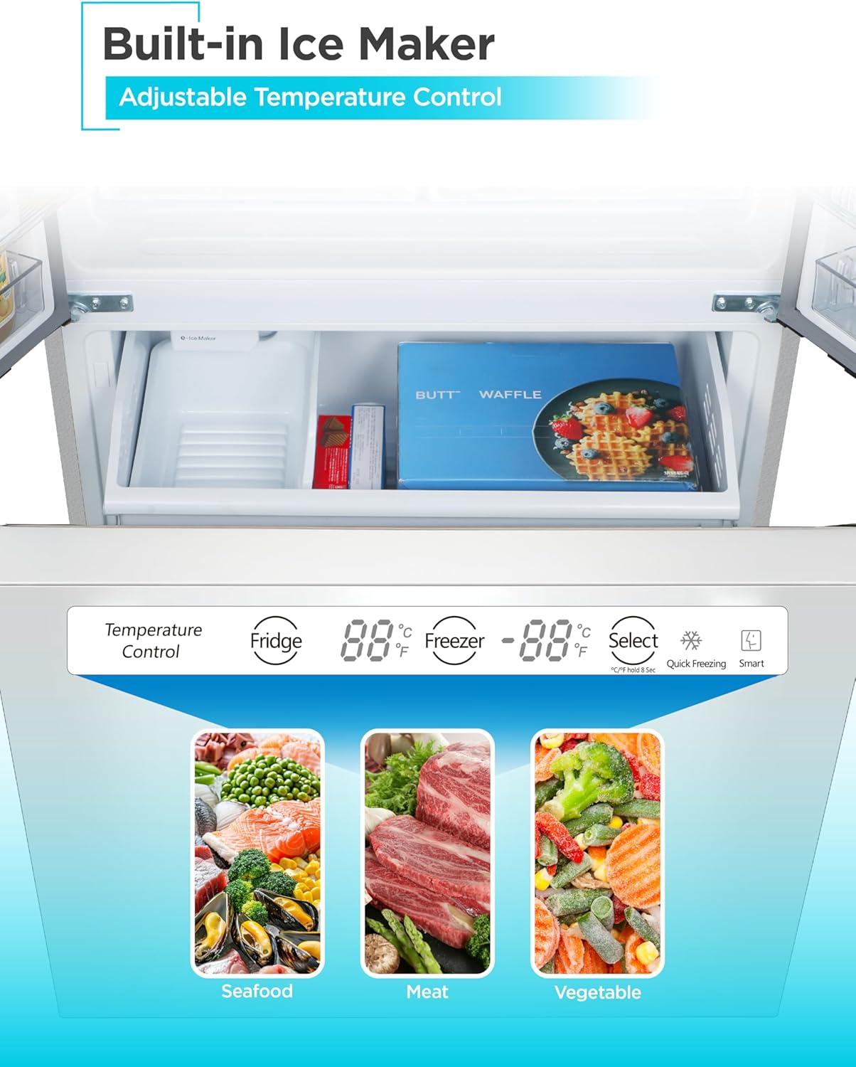 imageBLACKDECKER 14 Cu Ft Convertible Freezer Refrigerator Upright Freezer with Glass Shelves ENERGY STAR rated Frost Free BUC1400XB BlackWhite