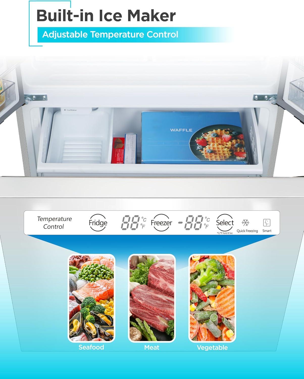 imageBLACKDECKER 14 Cu Ft Convertible Freezer Refrigerator Upright Freezer with Glass Shelves ENERGY STAR rated Frost Free BUC1400XB BlackWhite