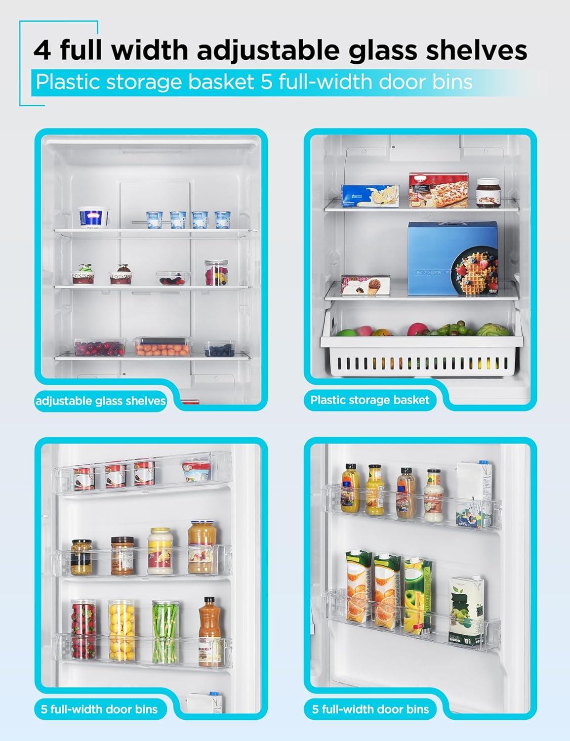 imageBLACKDECKER 14 Cu Ft Convertible Freezer Refrigerator Upright Freezer with Glass Shelves ENERGY STAR rated Frost Free BUC1400XB BlackWhite