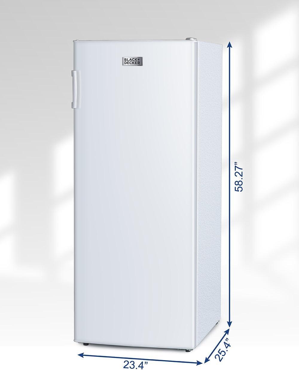 imageBLACKDECKER 14 Cu Ft Convertible Freezer Refrigerator Upright Freezer with Glass Shelves ENERGY STAR rated Frost Free BUC1400XB BlackWhite