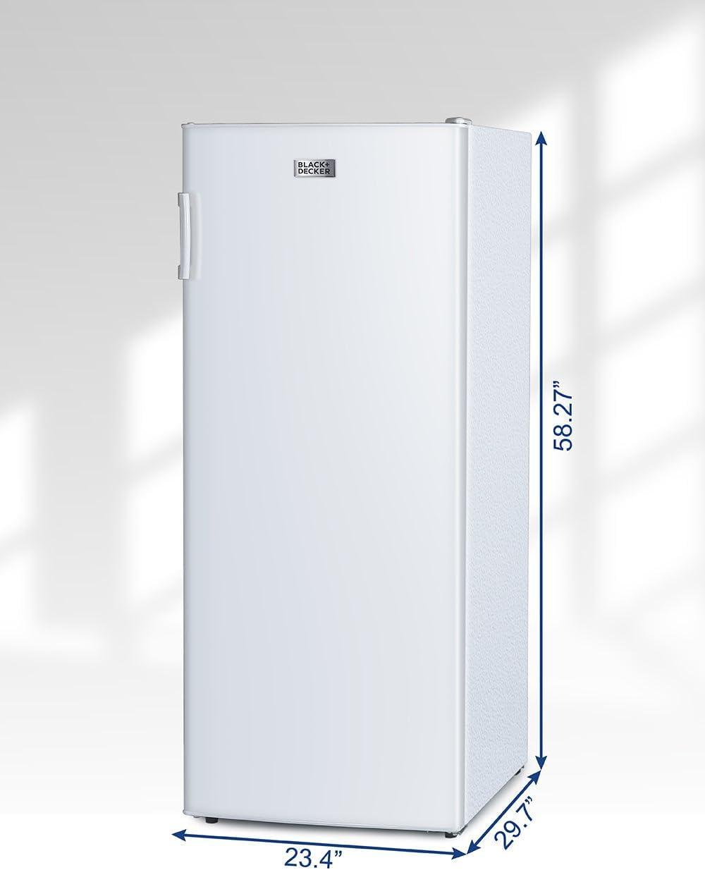 imageBLACKDECKER 14 Cu Ft Convertible Freezer Refrigerator Upright Freezer with Glass Shelves ENERGY STAR rated Frost Free BUC1400XB BlackWhite