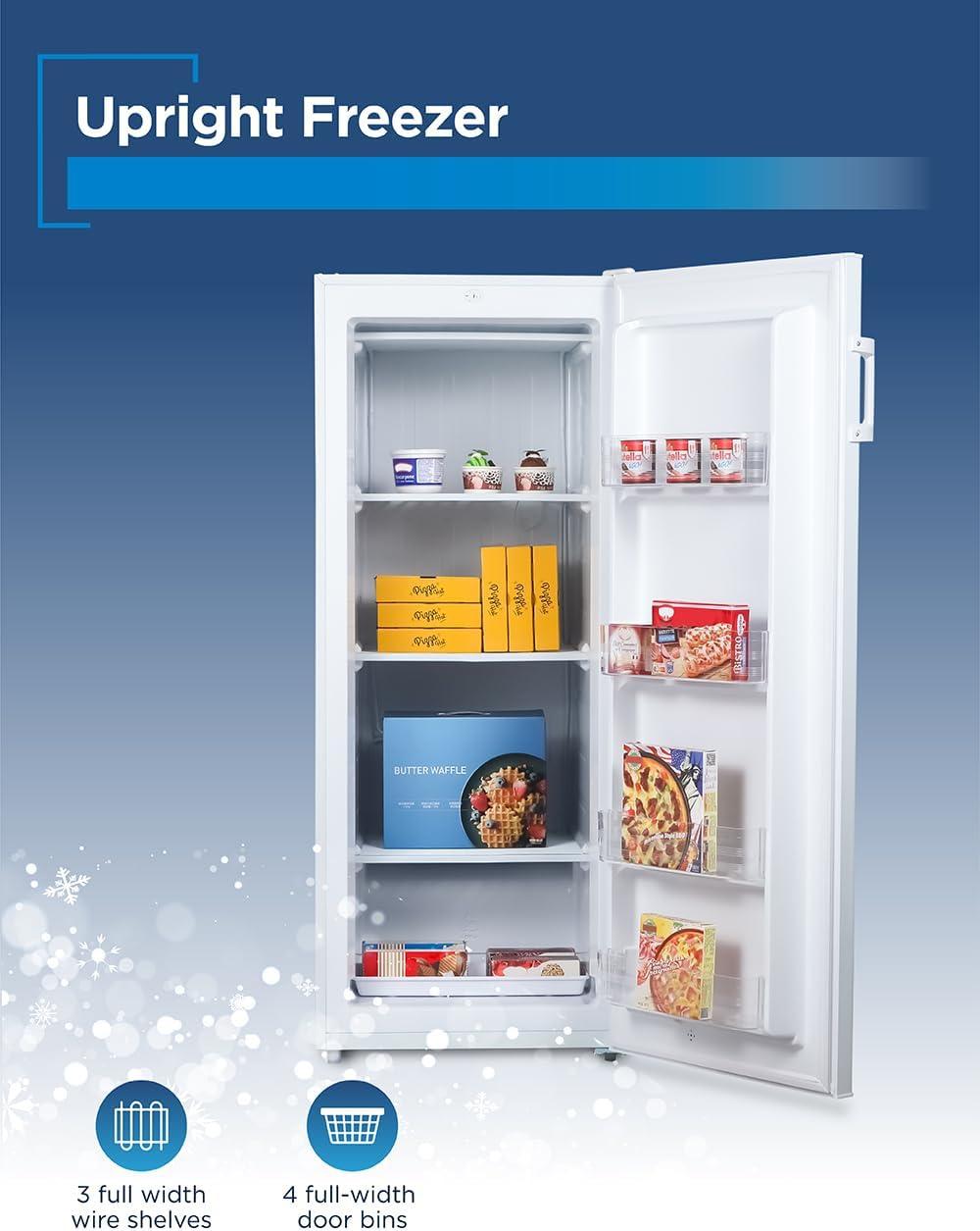 imageBLACKDECKER 14 Cu Ft Convertible Freezer Refrigerator Upright Freezer with Glass Shelves ENERGY STAR rated Frost Free BUC1400XB BlackWhite