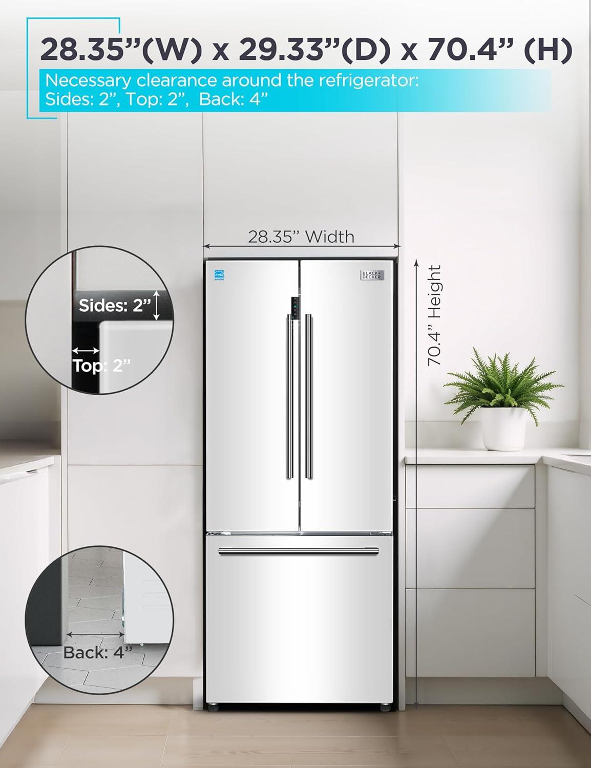 imageBLACKDECKER 14 Cu Ft Convertible Freezer Refrigerator Upright Freezer with Glass Shelves ENERGY STAR rated Frost Free BUC1400XB BlackWhite