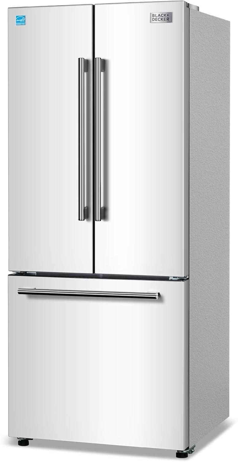 imageBLACKDECKER 14 Cu Ft Convertible Freezer Refrigerator Upright Freezer with Glass Shelves ENERGY STAR rated Frost Free BUC1400XB BlackWhite