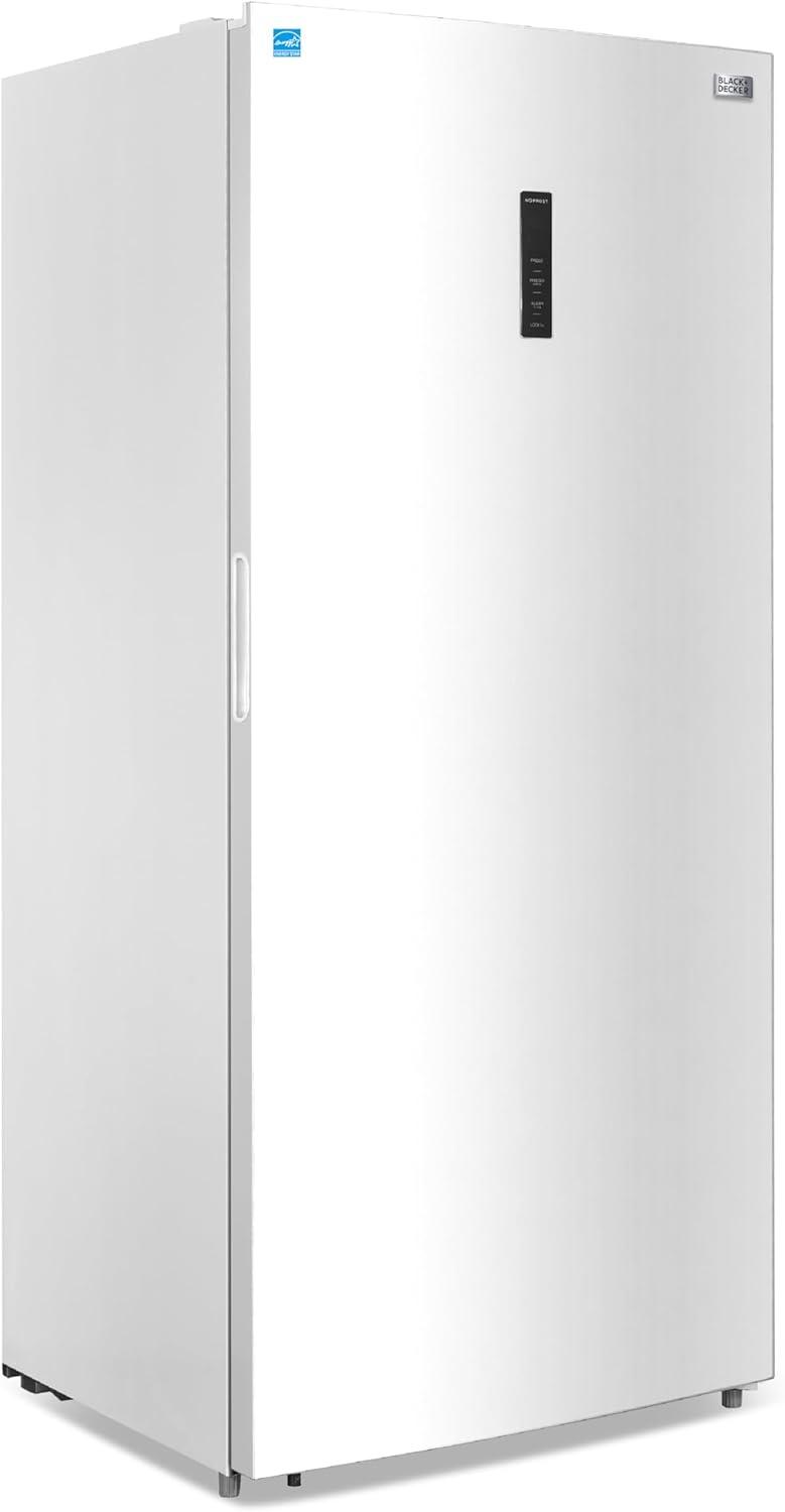 imageBLACKDECKER 14 Cu Ft Convertible Freezer Refrigerator Upright Freezer with Glass Shelves ENERGY STAR rated Frost Free BUC1400XB BlackWhite