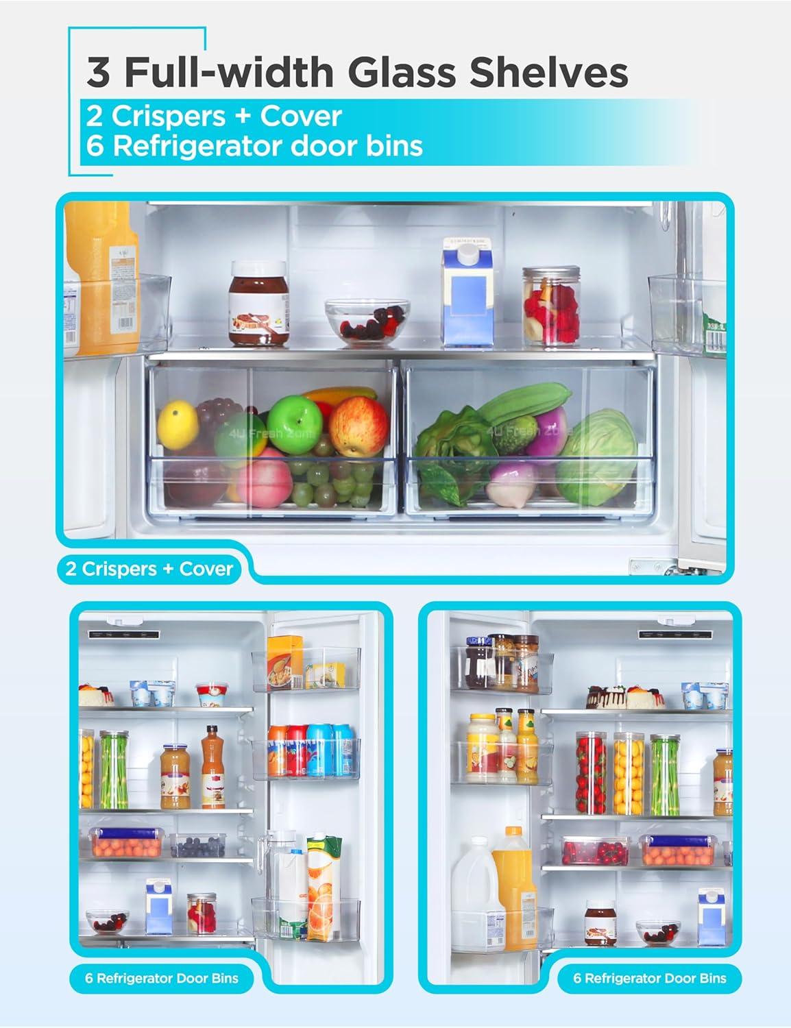 imageBLACKDECKER 14 Cu Ft Convertible Freezer Refrigerator Upright Freezer with Glass Shelves ENERGY STAR rated Frost Free BUC1400XB BlackWhite