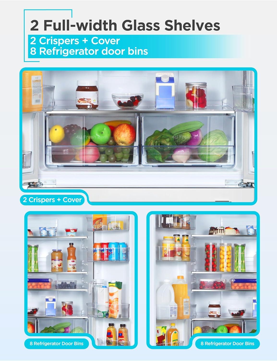imageBLACKDECKER 14 Cu Ft Convertible Freezer Refrigerator Upright Freezer with Glass Shelves ENERGY STAR rated Frost Free BUC1400XB BlackWhite