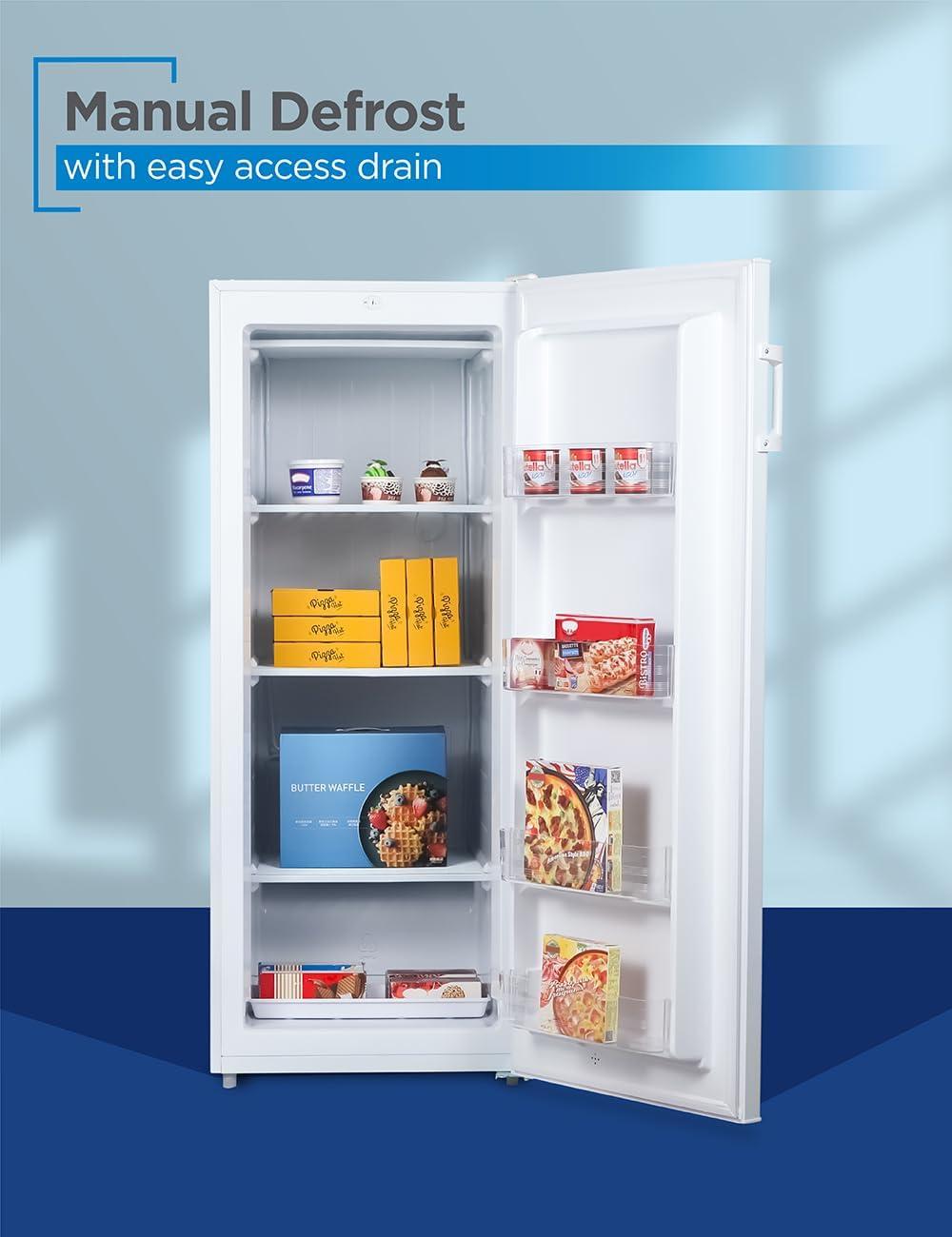 imageBLACKDECKER 14 Cu Ft Convertible Freezer Refrigerator Upright Freezer with Glass Shelves ENERGY STAR rated Frost Free BUC1400XB BlackWhite