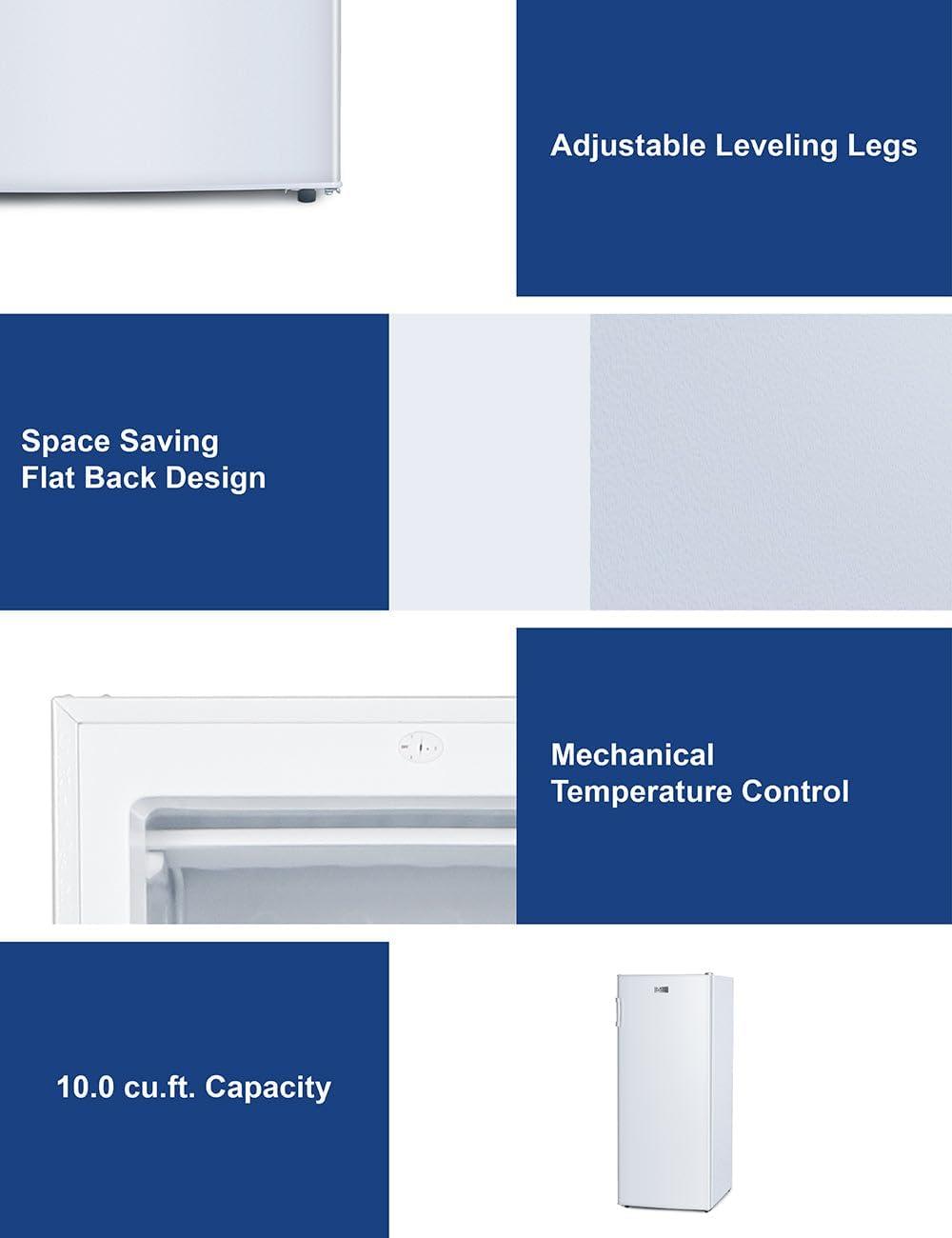 imageBLACKDECKER 14 Cu Ft Convertible Freezer Refrigerator Upright Freezer with Glass Shelves ENERGY STAR rated Frost Free BUC1400XB BlackWhite