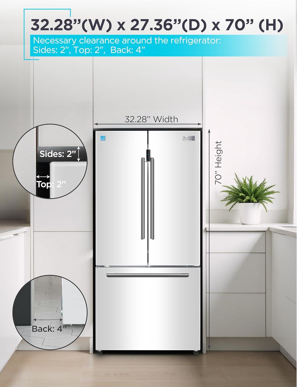 imageBLACKDECKER 14 Cu Ft Convertible Freezer Refrigerator Upright Freezer with Glass Shelves ENERGY STAR rated Frost Free BUC1400XB BlackWhite