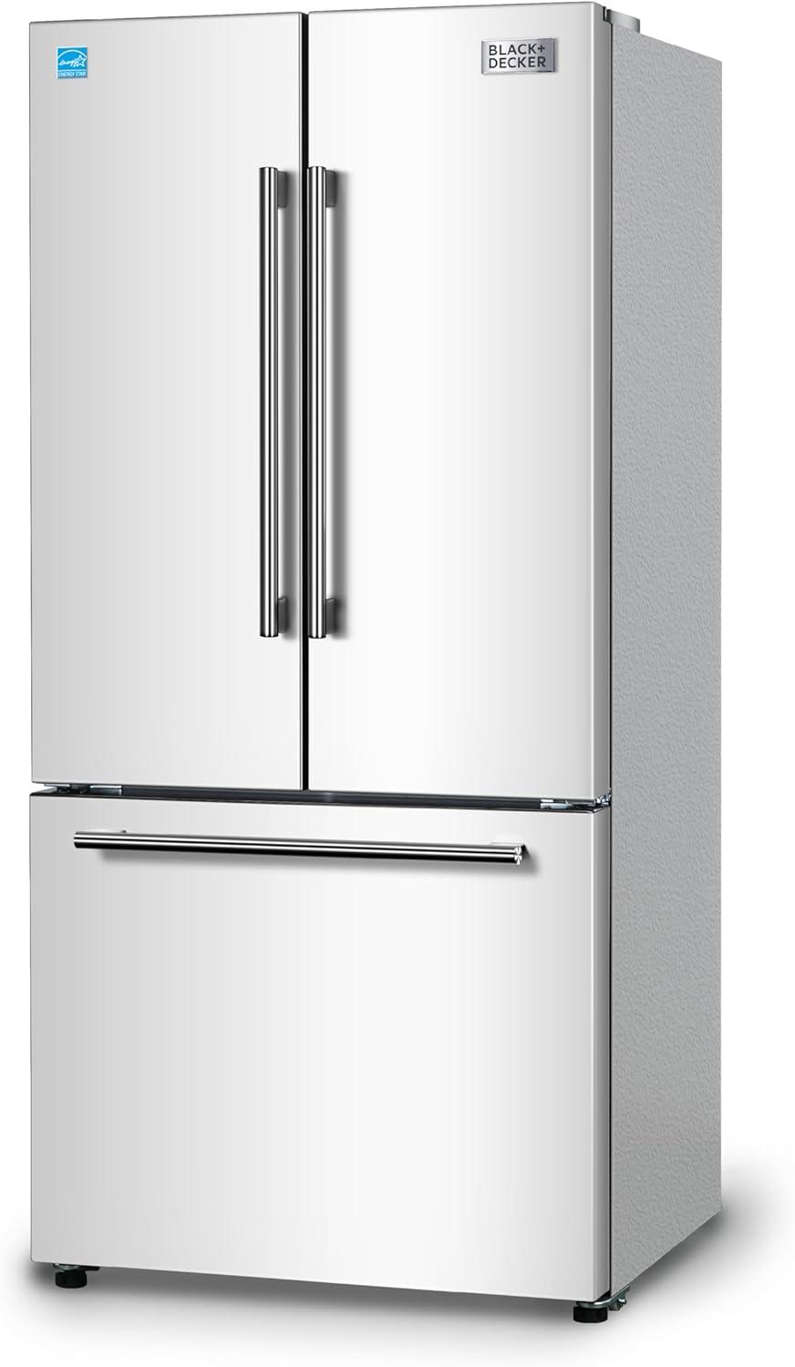 imageBLACKDECKER 14 Cu Ft Convertible Freezer Refrigerator Upright Freezer with Glass Shelves ENERGY STAR rated Frost Free BUC1400XB BlackWhite