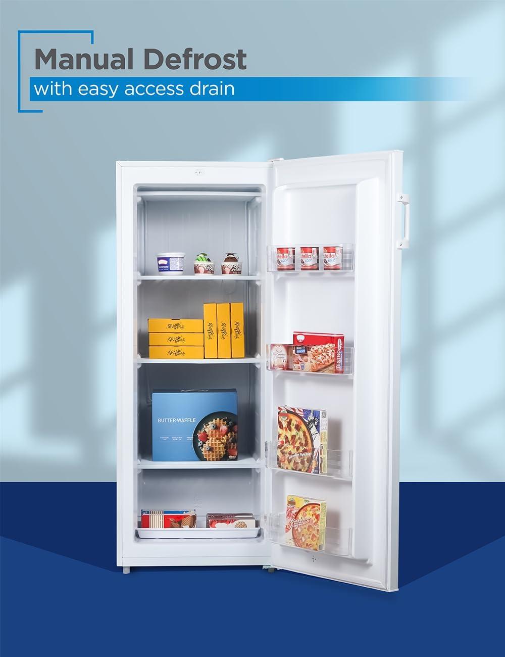 imageBLACKDECKER 14 Cu Ft Convertible Freezer Refrigerator Upright Freezer with Glass Shelves ENERGY STAR rated Frost Free BUC1400XB BlackWhite