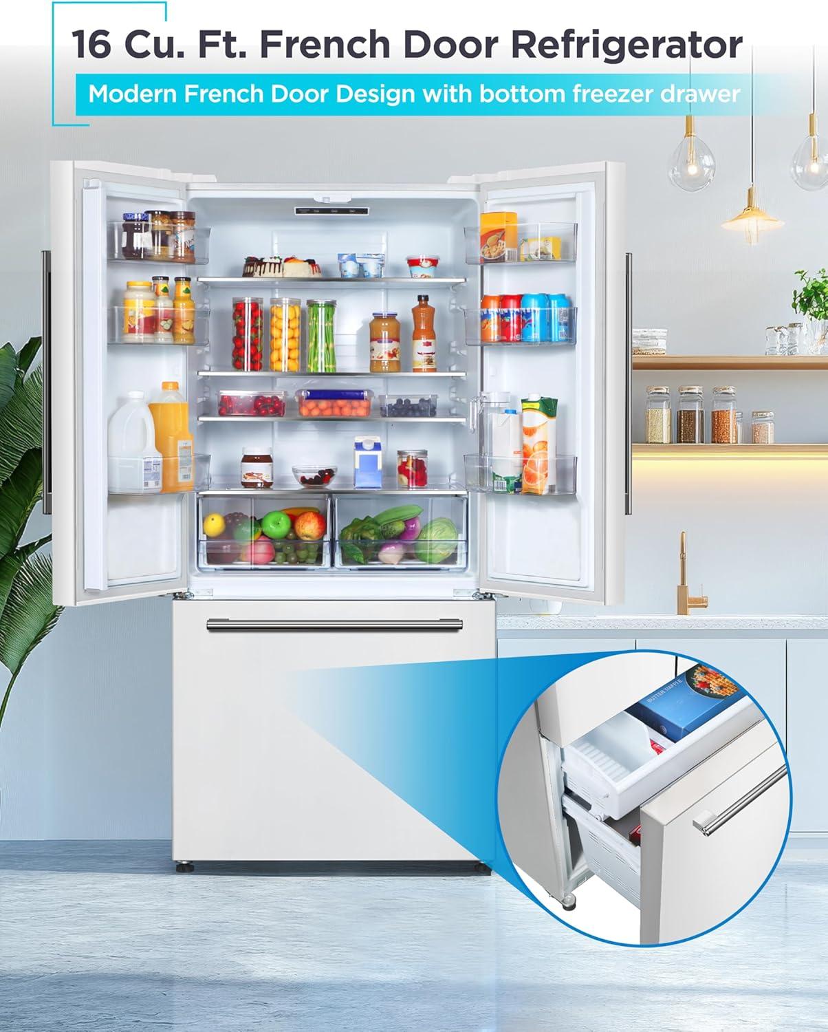 imageBLACKDECKER 14 Cu Ft Convertible Freezer Refrigerator Upright Freezer with Glass Shelves ENERGY STAR rated Frost Free BUC1400XB BlackWhite