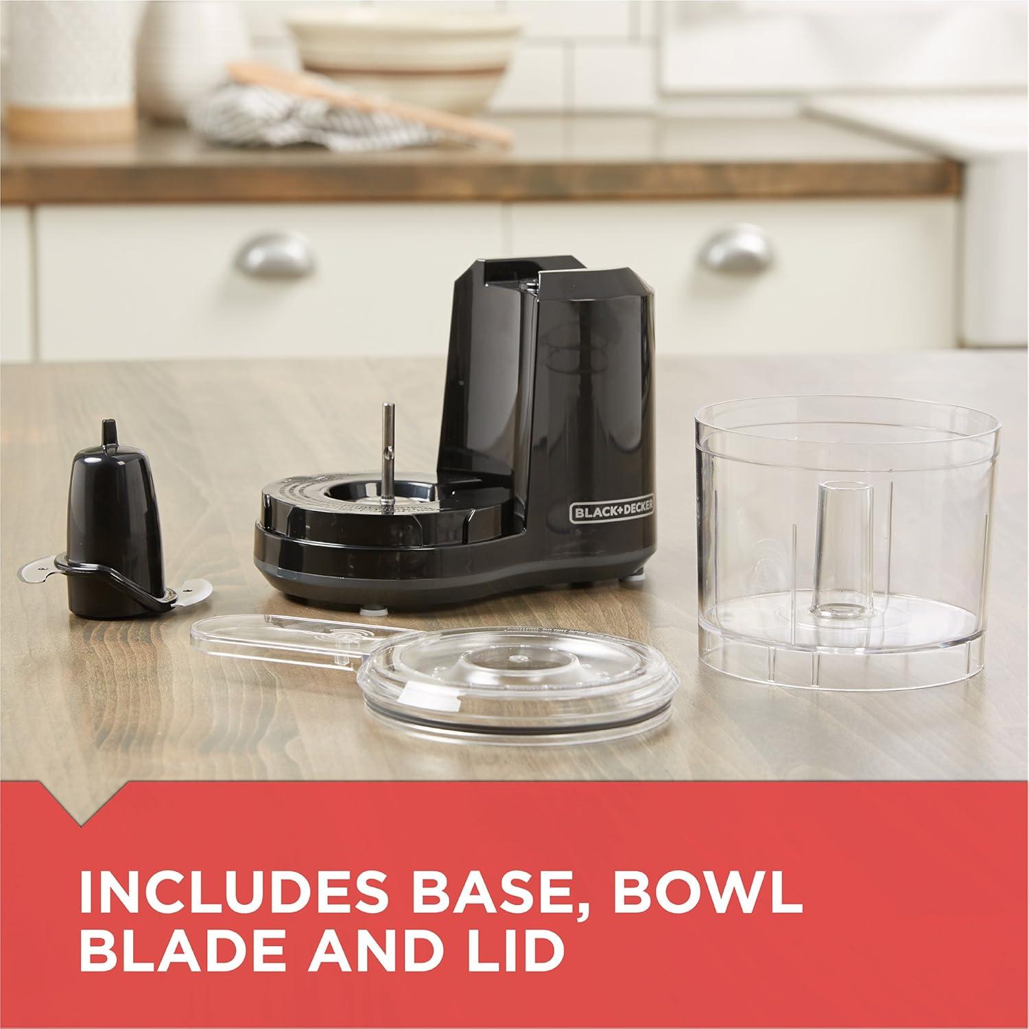 imageBLACKDECKER 15Cup Electric Food Chopper One Touch Pulse 150W Motor StaySharp Blade Dishwasher Safe15 Cup Capacity