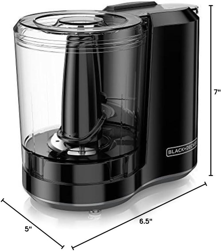 imageBLACKDECKER 15Cup Electric Food Chopper One Touch Pulse 150W Motor StaySharp Blade Dishwasher Safe3 cup capacity Pack of 2