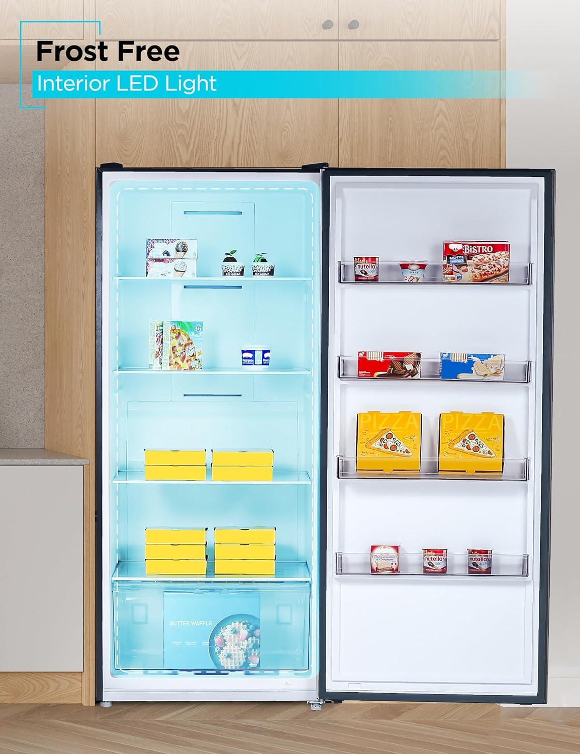 imageBLACKDECKER 201 Cu Ft Top Mount Refrigerator with Freezer 2 Door Refrigerator with Top Freezer and Adjustable Temperature Control Full Size Kitchen Refrigerator BR2010JB BlackBlack