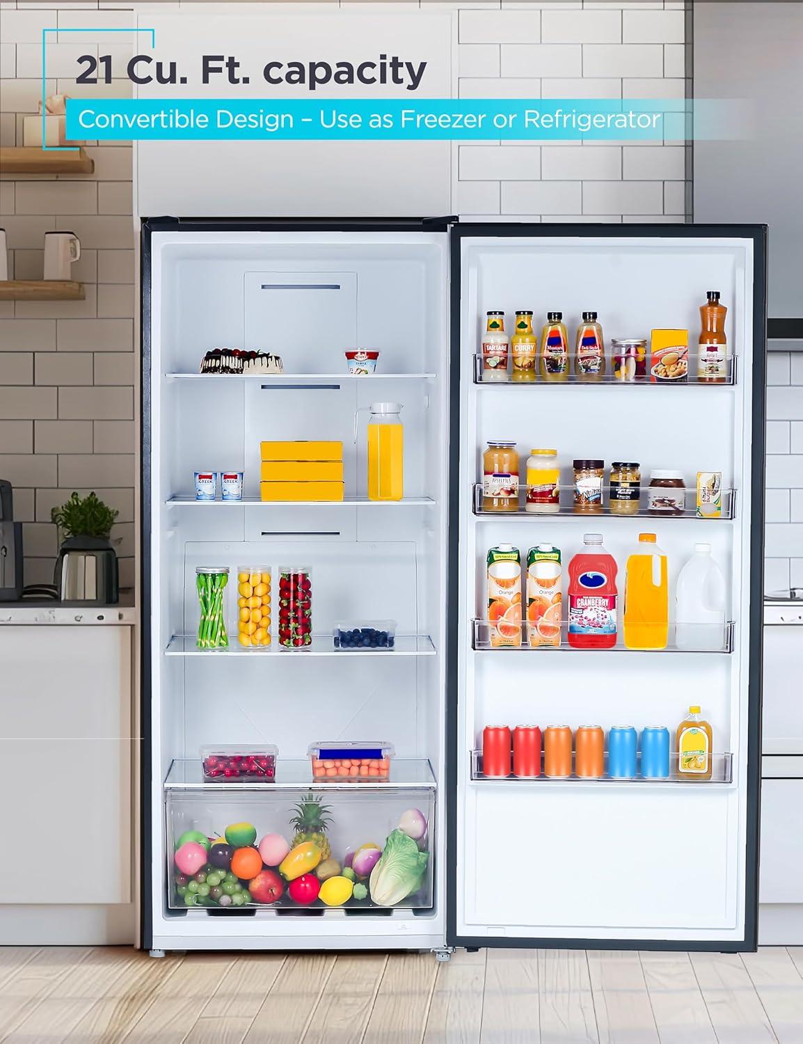 imageBLACKDECKER 201 Cu Ft Top Mount Refrigerator with Freezer 2 Door Refrigerator with Top Freezer and Adjustable Temperature Control Full Size Kitchen Refrigerator BR2010JB BlackBlack