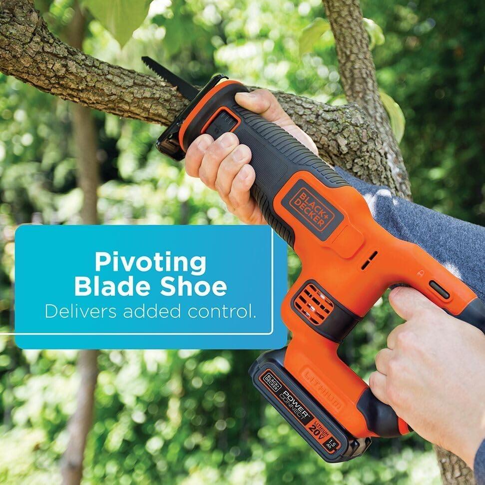 imageBLACKDECKER 20V MAX Cordless Reciprocating Saw Kit BDCR20CReciprocating Saw Kit