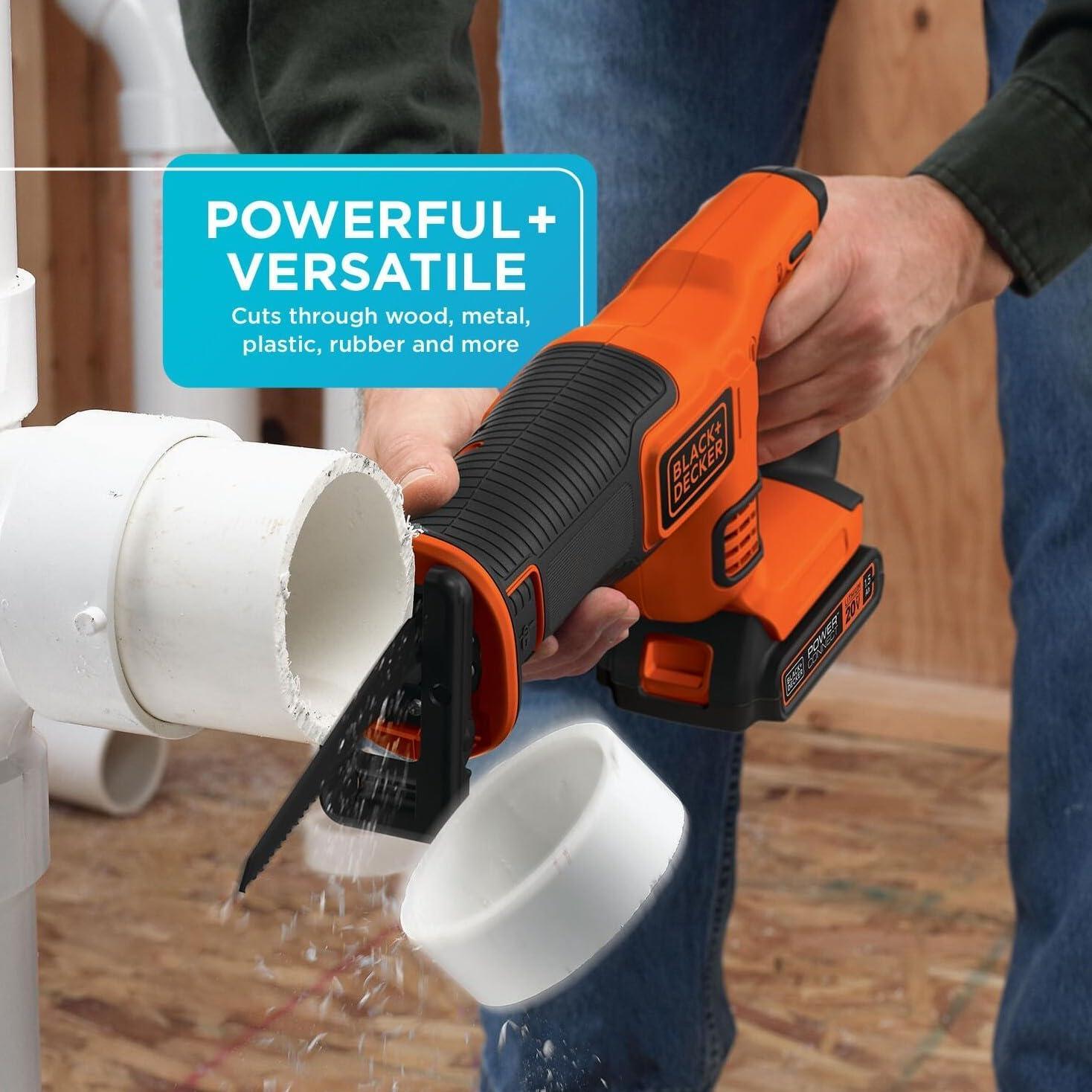imageBLACKDECKER 20V MAX Cordless Reciprocating Saw Kit BDCR20CReciprocating Saw Kit