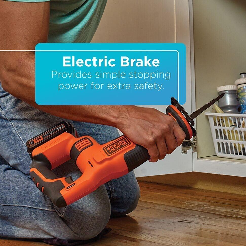 imageBLACKDECKER 20V MAX Cordless Reciprocating Saw Kit BDCR20CReciprocating Saw Kit