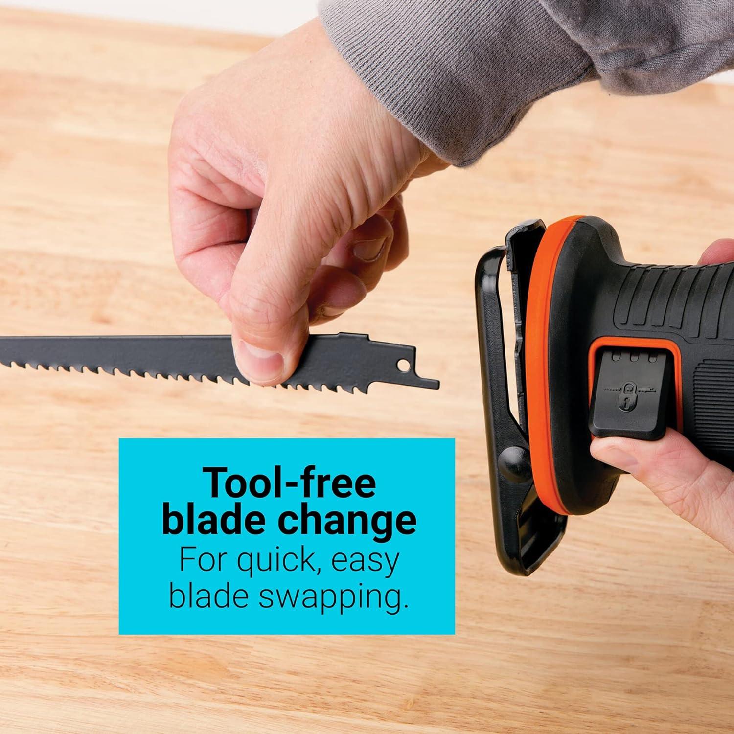 imageBLACKDECKER 20V MAX POWERCONNECT 78 in Cordless Reciprocating Saw BDCR20BReciprocating Saw tool only