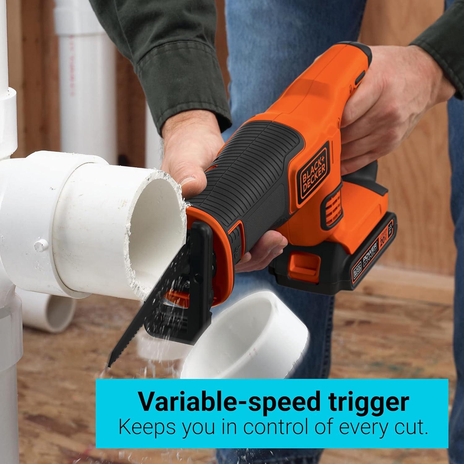 imageBLACKDECKER 20V MAX POWERCONNECT 78 in Cordless Reciprocating Saw BDCR20BReciprocating Saw tool only