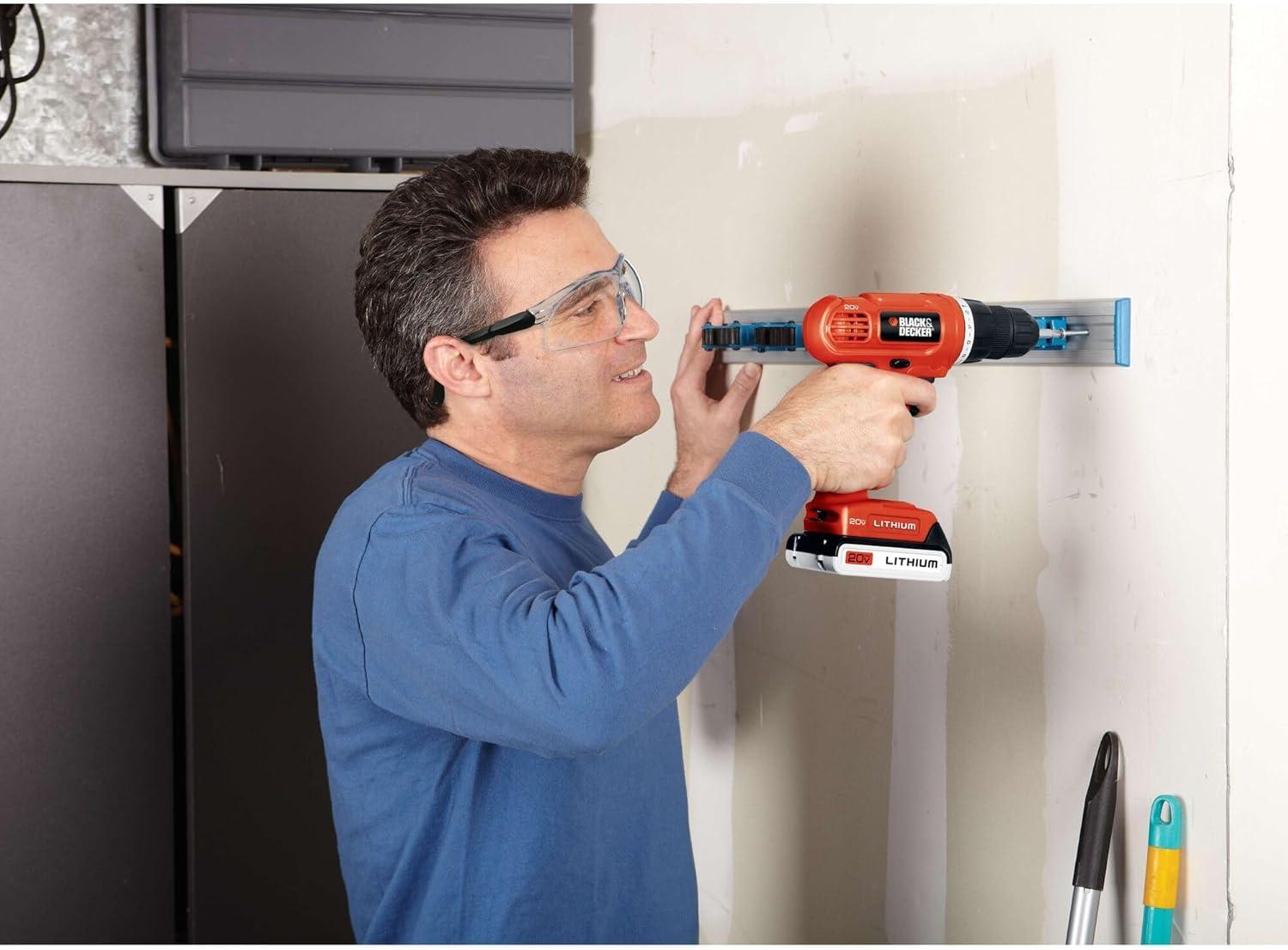 imageBLACKDECKER 20V MAX POWERCONNECT Power Drill Cordless Drill Driver Electric Screwdriver with 30 Piece Bit Set Battery and Charger Included LD120VA