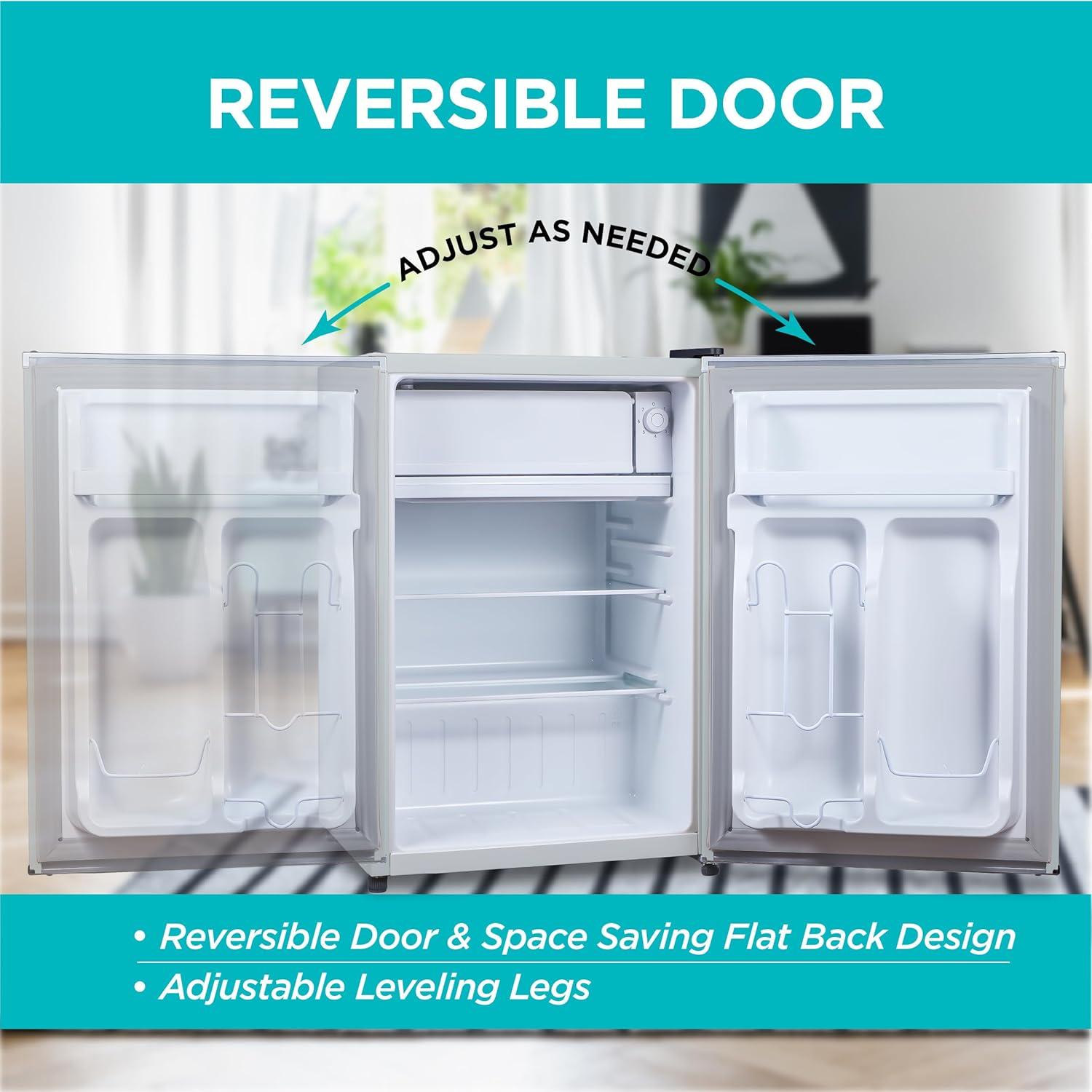 imageBLACKDECKER 25 Cu Ft Compact Refrigerator ENERGY STAR Certified Single Door Mini Fridge with Chiller Compartment Personal Fridge for Home or Dorm Room R600a Refrigerant BCRK25VStainless LookSilver