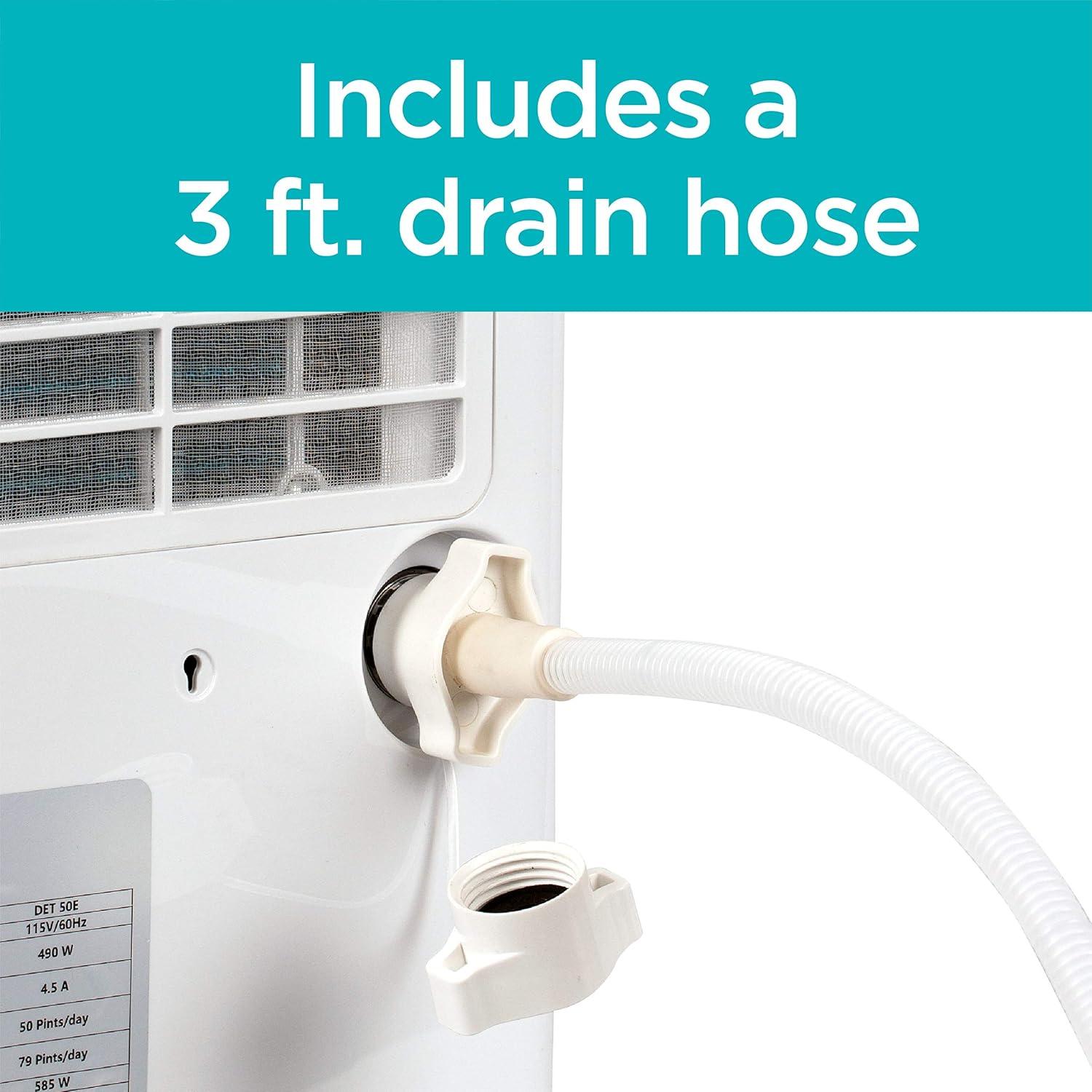 imageBLACKDECKER 30Pint Portable Dehumidifier Dehumidifier for Home up to 3000 Sq Ft Coverage For Basement and Medium to Large Spaces Removable Bucket and Drain Hose Included BDT30MTB White