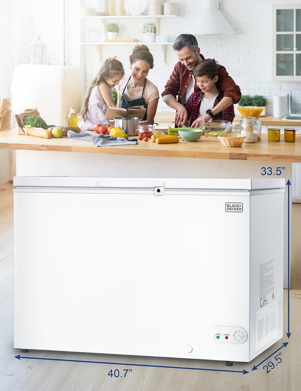 imageBLACKDECKER 50 Cu Ft Chest Freezer Holds up to 175 Lbs of Frozen Food with Organizer Basket10 Cu Ft