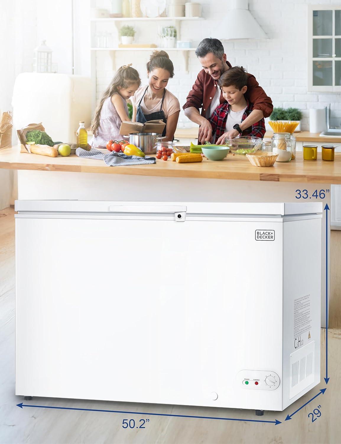 imageBLACKDECKER 50 Cu Ft Chest Freezer Holds up to 175 Lbs of Frozen Food with Organizer Basket13 Cu Ft