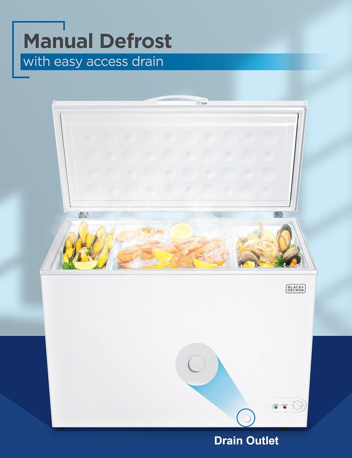 imageBLACKDECKER 50 Cu Ft Chest Freezer Holds up to 175 Lbs of Frozen Food with Organizer Basket13 Cu Ft