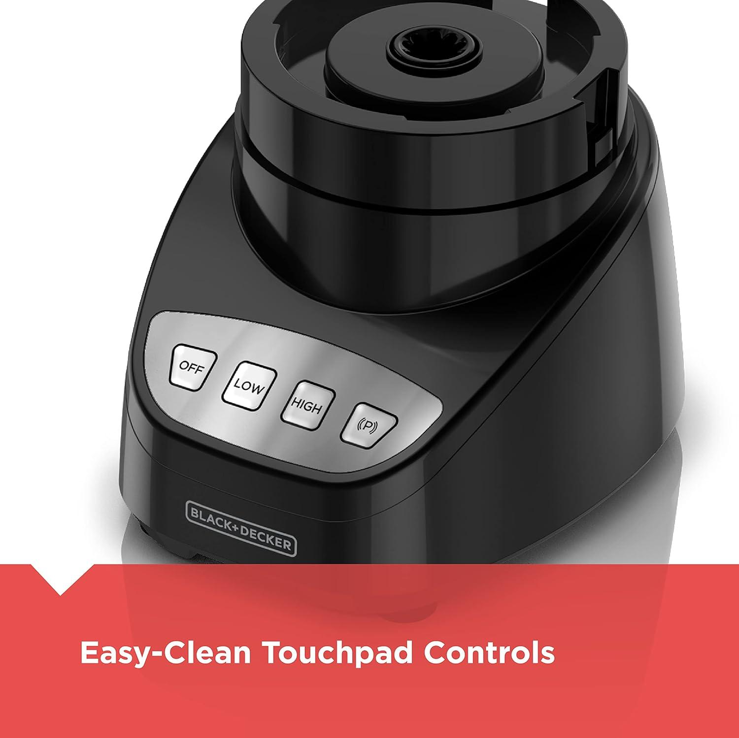 imageBLACKDECKER 8Cup Food Processor Easy Assembly Stainless Steel SBlade Shred Slice Chop Puree 450W MotorFOODGRATER