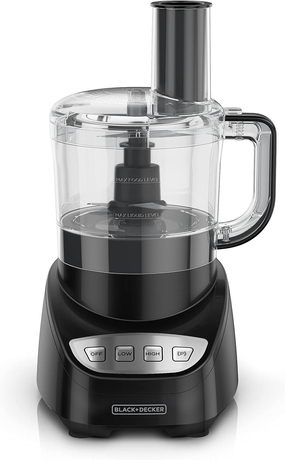 imageBLACKDECKER 8Cup Food Processor Easy Assembly Stainless Steel SBlade Shred Slice Chop Puree 450W MotorFOODGRATER