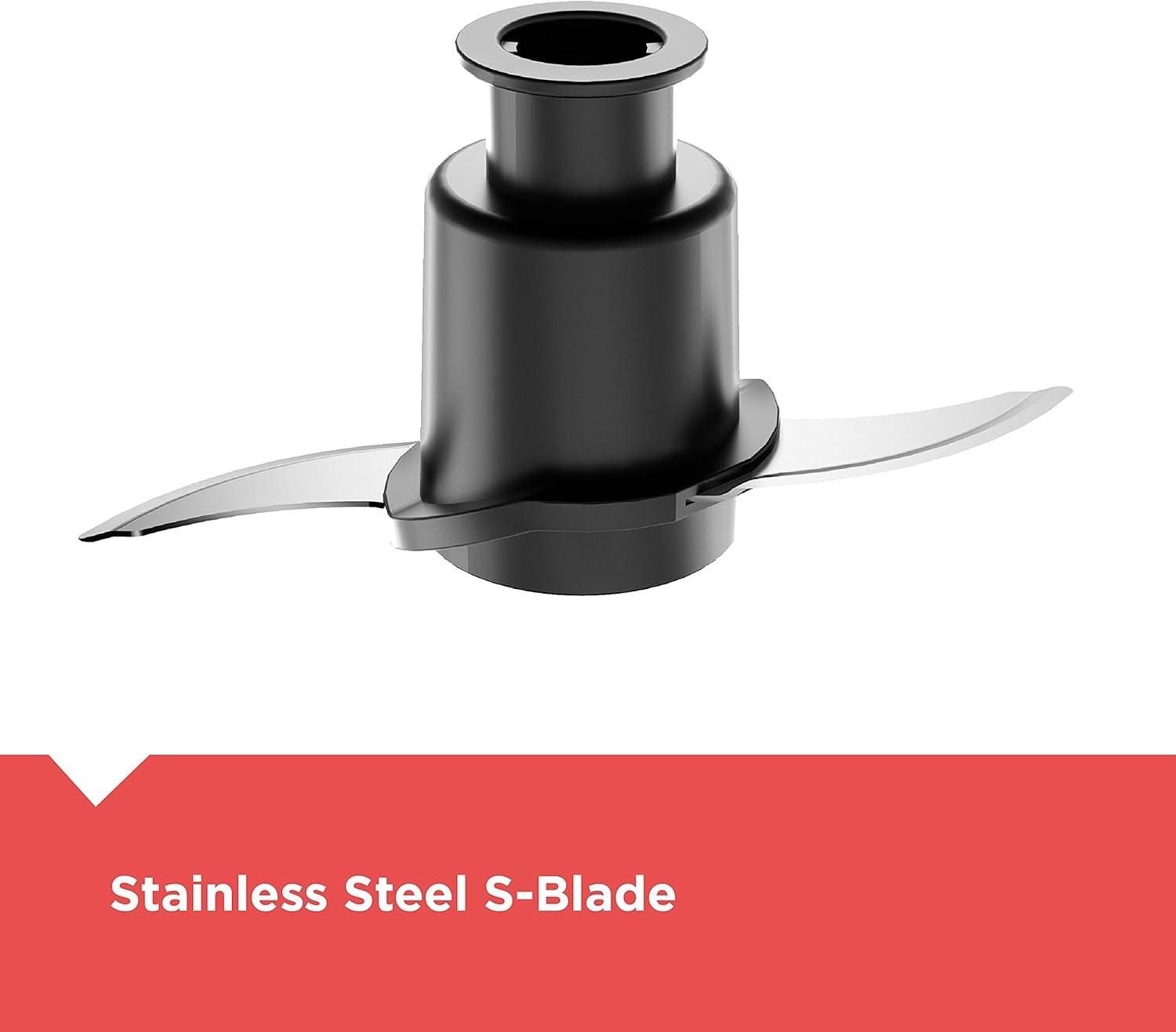 imageBLACKDECKER 8Cup Food Processor Easy Assembly Stainless Steel SBlade Shred Slice Chop Puree 450W MotorFOODGRATER
