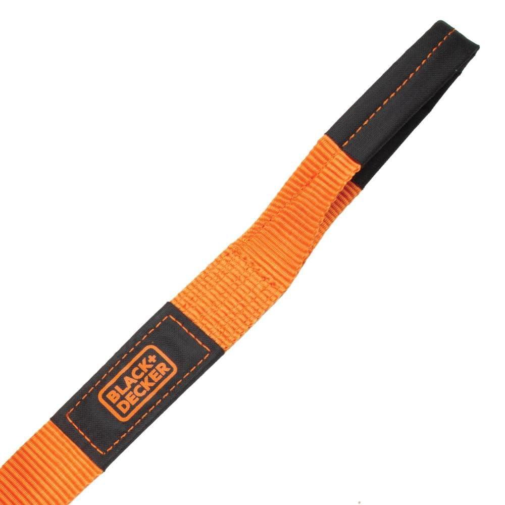 imageBLACKDECKER BD1002 BlackOrange 2 x 20 Tow Strap HeavyDuty 9000 lb Break Strength for Emergency OffRoad TowingRecovery Strap Light Duty