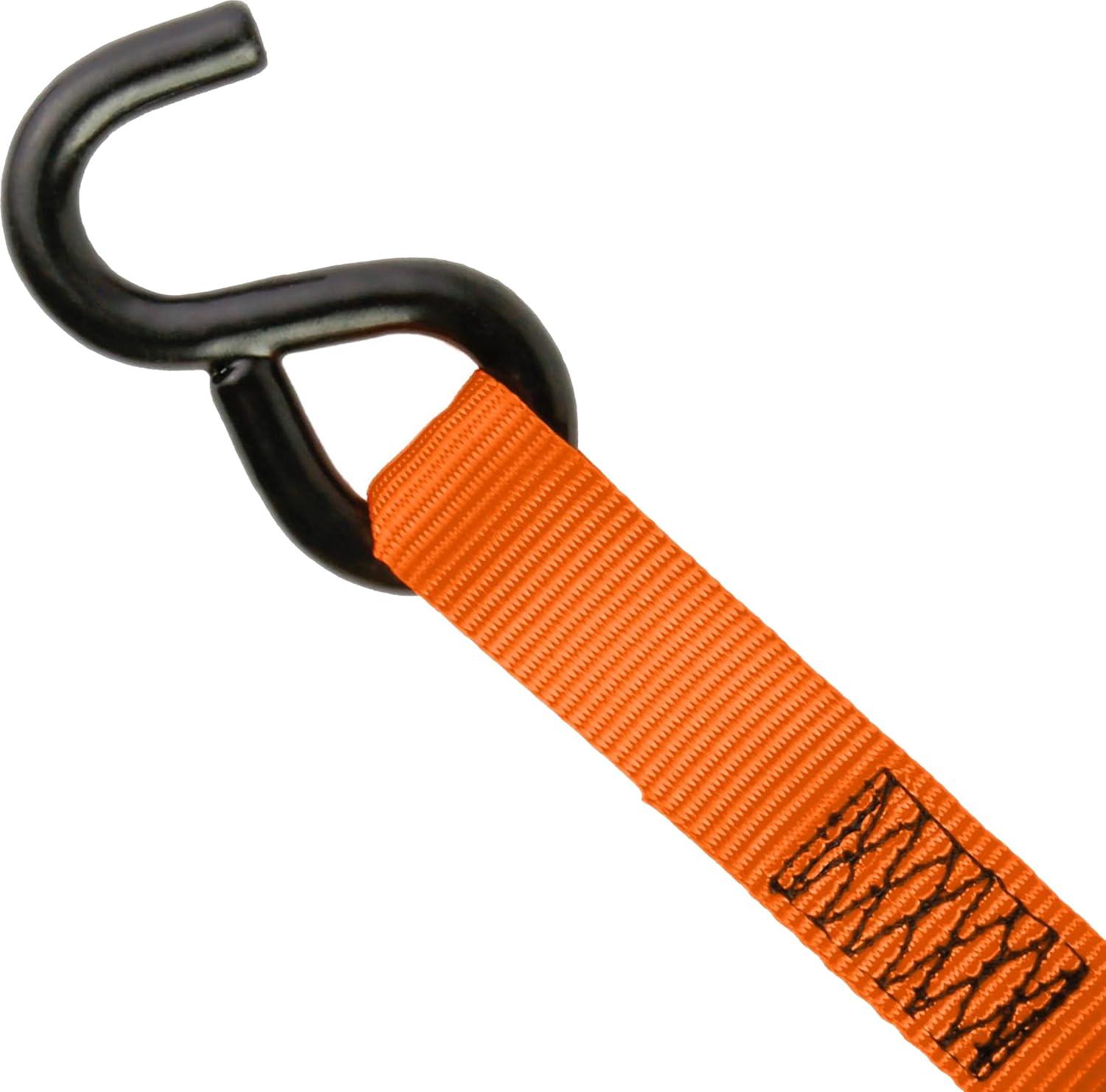 imageBLACKDECKER BD1005 BlackOrange 1 x 10 Ratchet Tie Down Straps 300 lb Safe Working Load 900 lb Break Strength 4 Pack1 x 10 Heavy Duty