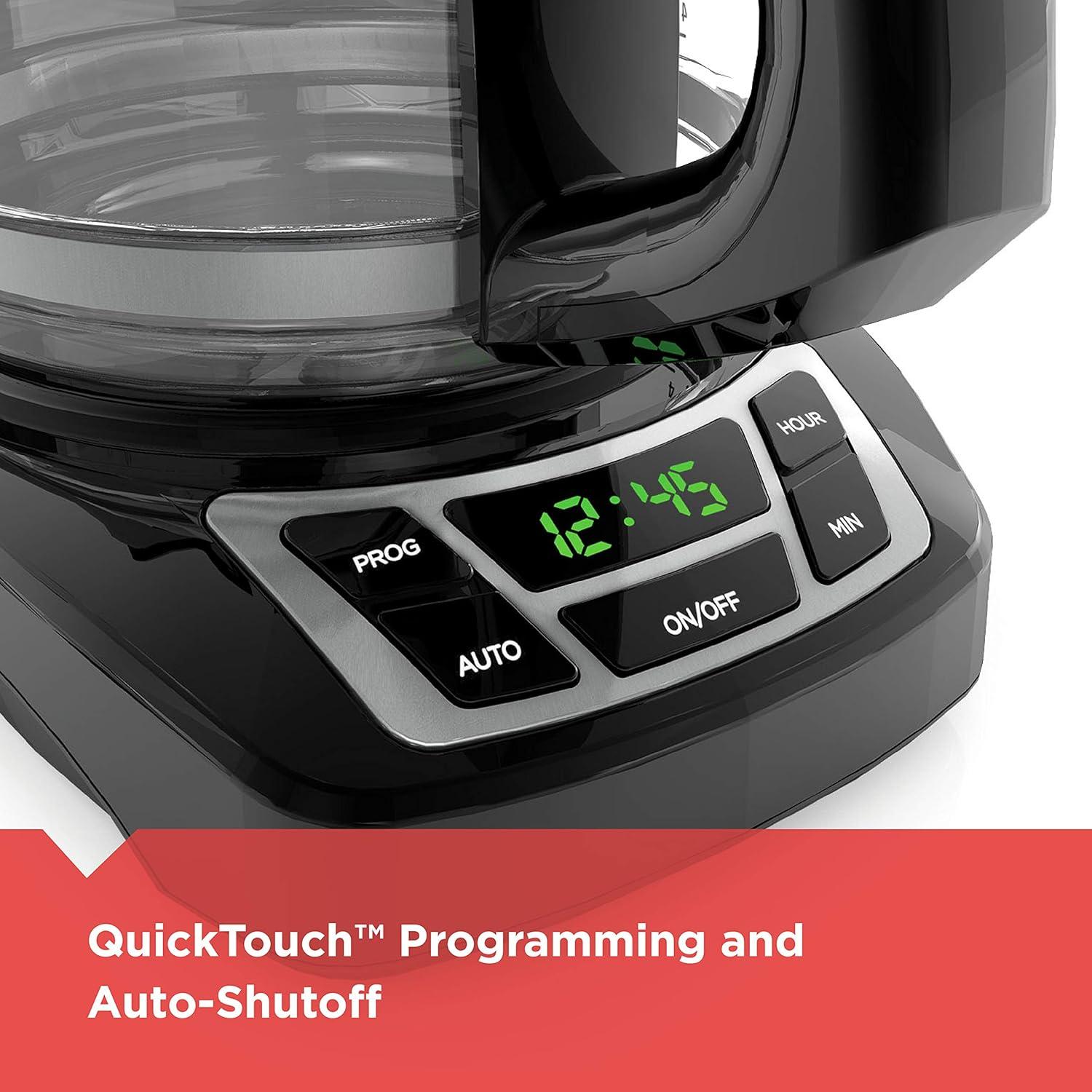 imageBLACKDECKER CM1160W1 CM1160W 12Cup Programmable Coffeemaker WhiteStainless SteelBlack